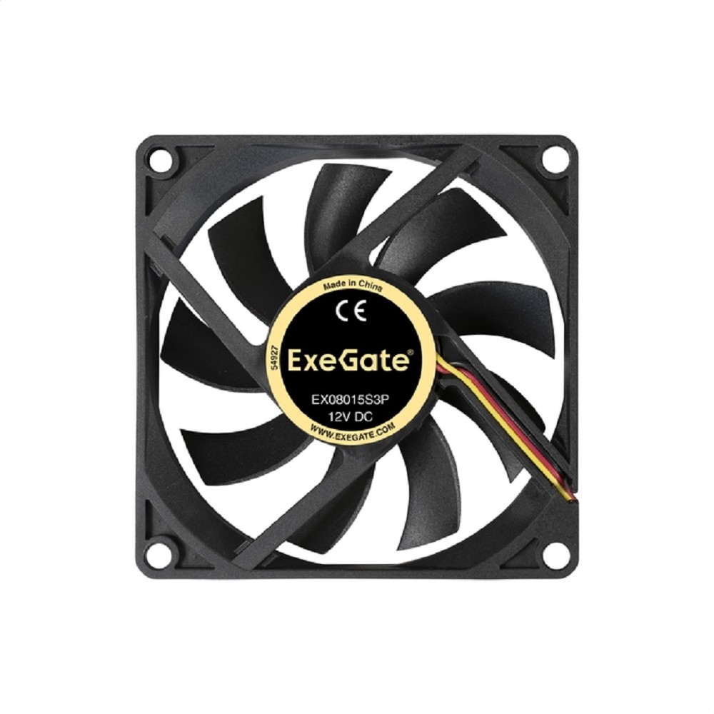 Exegate EX180973RUS Вентилятор ExeGate Mirage-S 80x80x15 подшипник скольжения, 2000 RPM, 23dB, 3pin