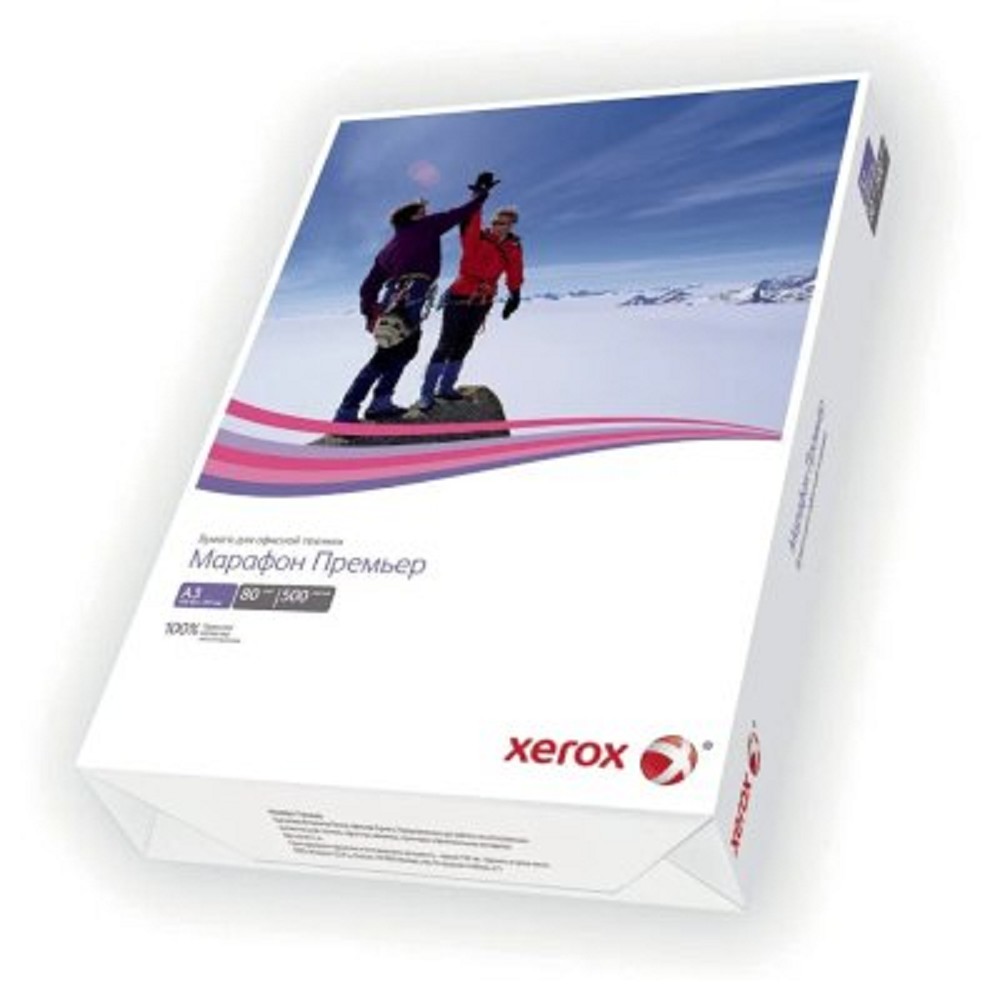 XEROX 450L91721 Бумага Марафон Премьер А3, 80 г/м2, 500 л., 168 CIE A ( отпускается коробками по 5 пачек в коробке ) Wp XEROX