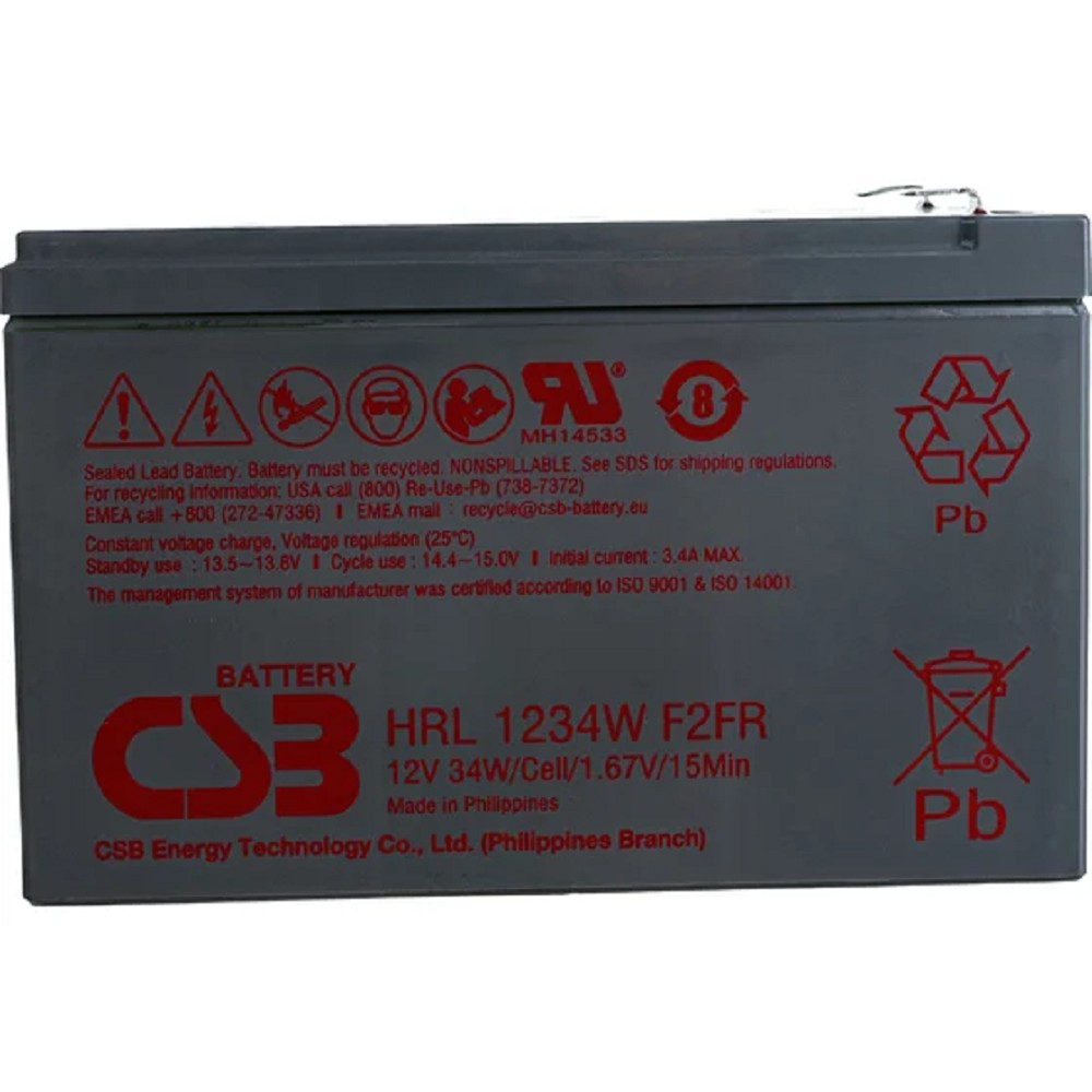 CSB Батарея HRL1234W (12V, 9Ah) (FR) (с увеличенным сроком службы 10 лет)