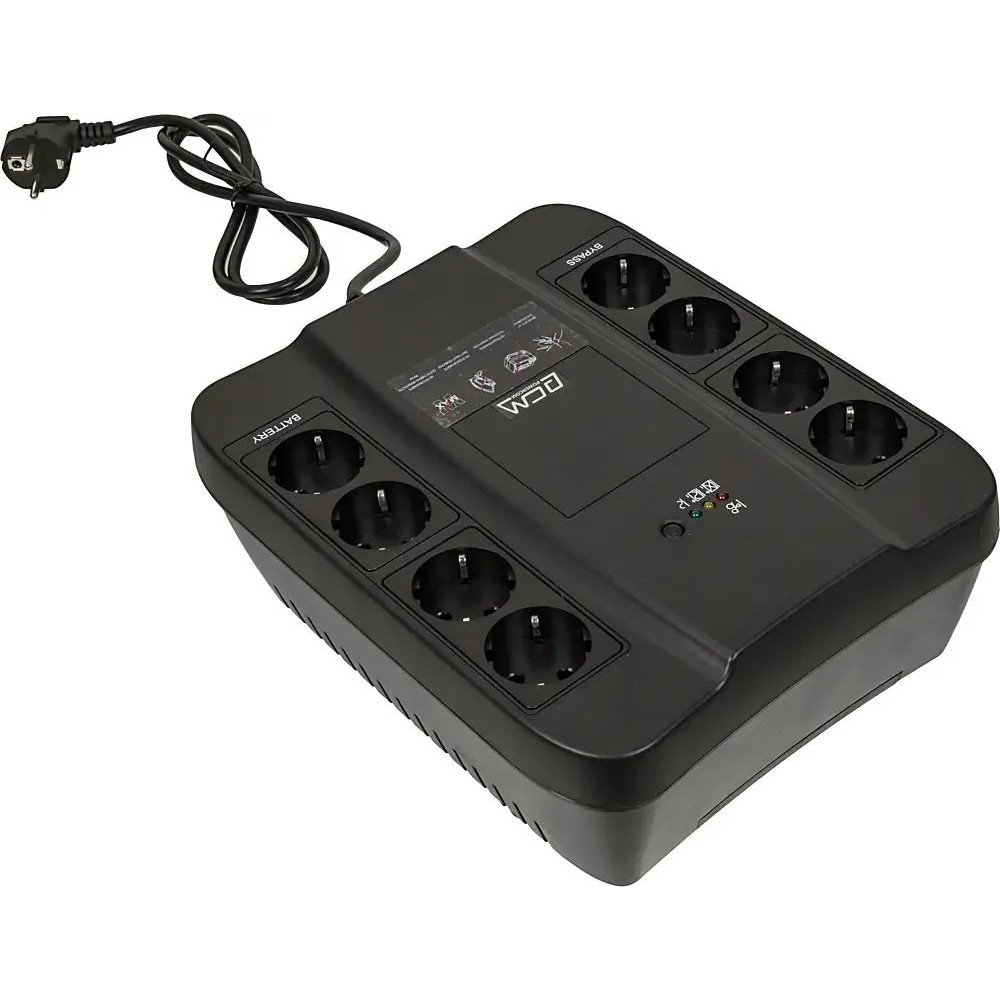 Powercom Back-UPS SPIDER, OffLine, 850VA/510W, Tower, 8xSchuko outlets (4 surge & 4 batt) (332715) арт. SPD-850N