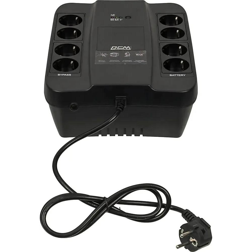 Powercom Back-UPS SPIDER, OffLine, 850VA/510W, Tower, 8xSchuko outlets (4 surge & 4 batt) (332715) арт. SPD-850N