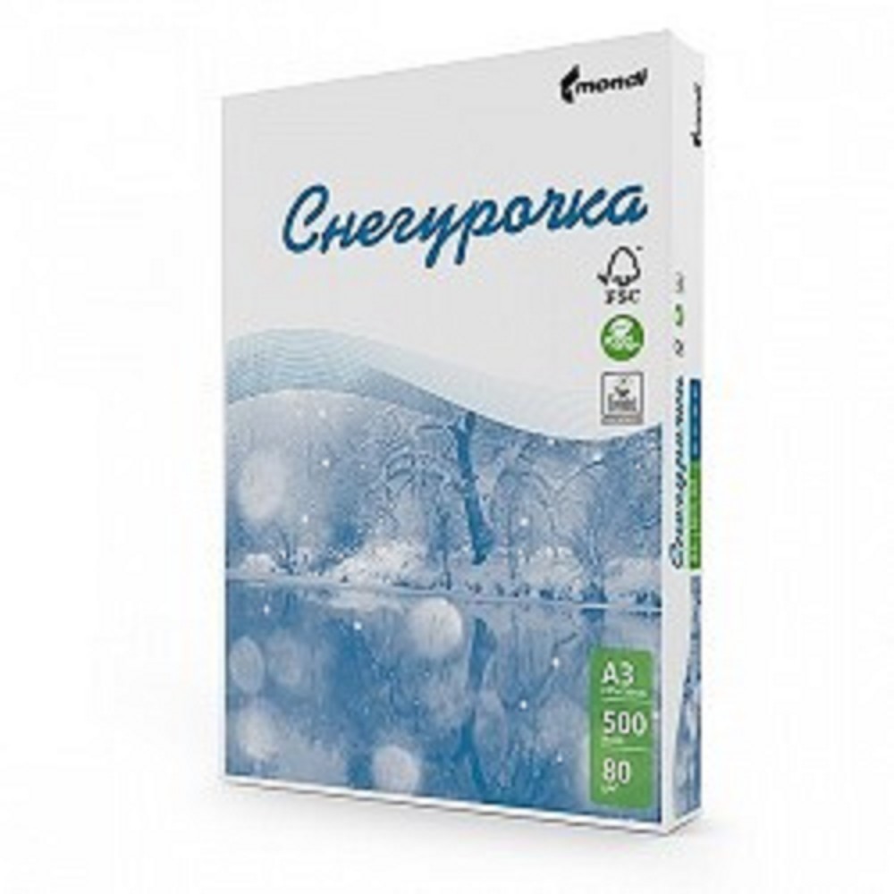 Бумага офисная СНЕГУРОЧКА 96% А4 80г/м 500л (отпускается коробками по 5 пачек в коробке) MONDI арт. 012/230