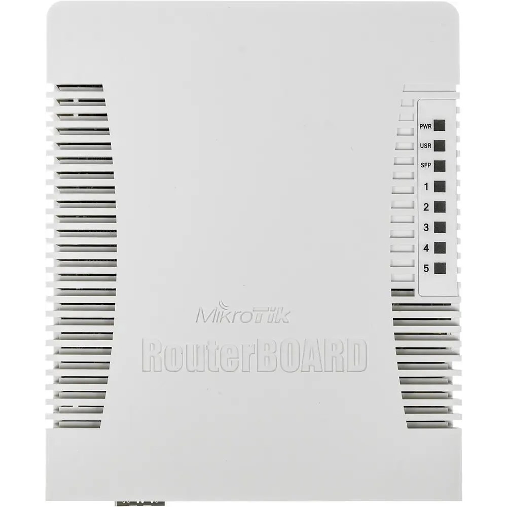 MikroTik hEX PoE with 800MHz CPU, 128MB RAM, 5x Gigabit LAN (four with PoE out), SFP, USB, RouterOS L4, plastic case and PSU арт. RB960PGS