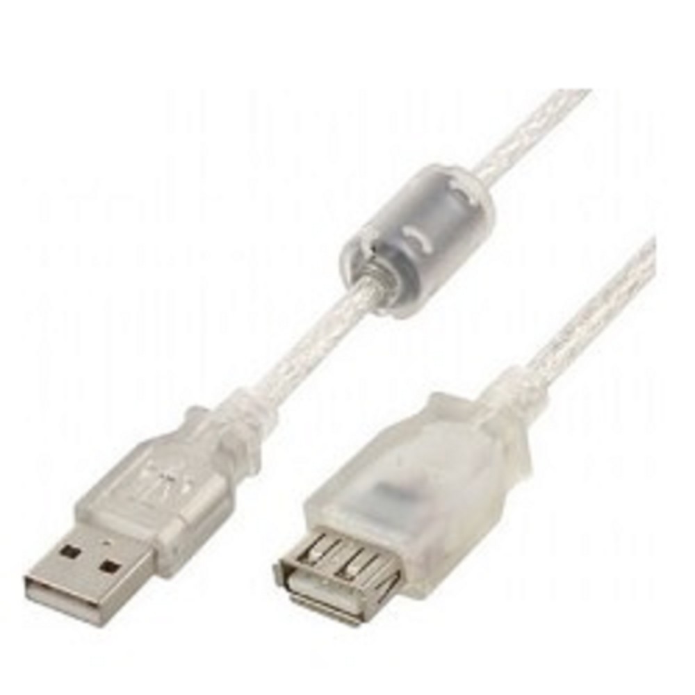 Cablexpert Кабель удлинитель USB2.0 Pro, AM/AF, 0,75м, экран, 2 феррит.кольца, прозрачный (CCF-USB2-AMAF-TR-0.75M) Gembird