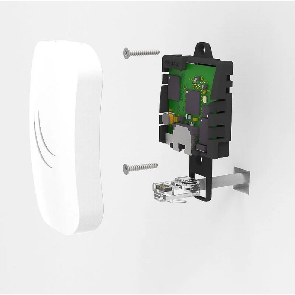 MikroTik cAP lite with AR9533 650MHz CPU, 64MB RAM, 1xLAN, built-in 2.4Ghz 802.11b/g/n Dual Chain wireless with 1.5dBi integrated antenna, RouterOS L4, plastic ceiling case, plastic wall case, PoE, PS арт. RBcAPL-2nD
