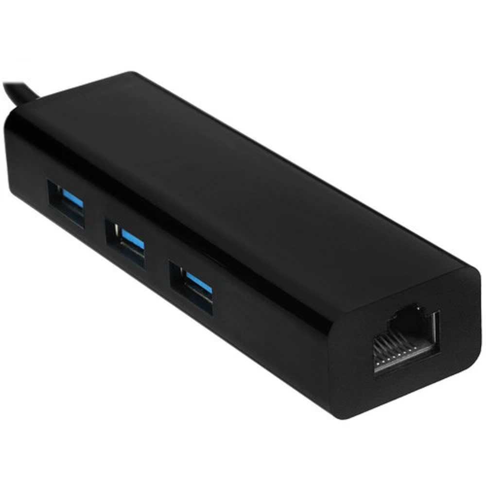 5bites Сетевой адаптер UA3-45-04BK USB3.0 сетевая карта / 3*USB3.0 / RJ45 1G / BLACK