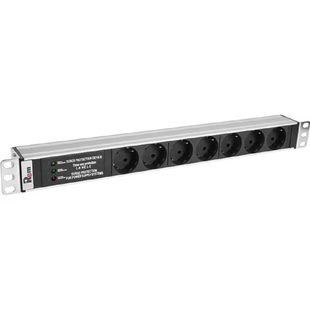 ЦМО Гор блок розеток Rem-10, 1х10A, фил, инд, 7S, 19", вход C14 арт. R-10-7S-FI-440-Z