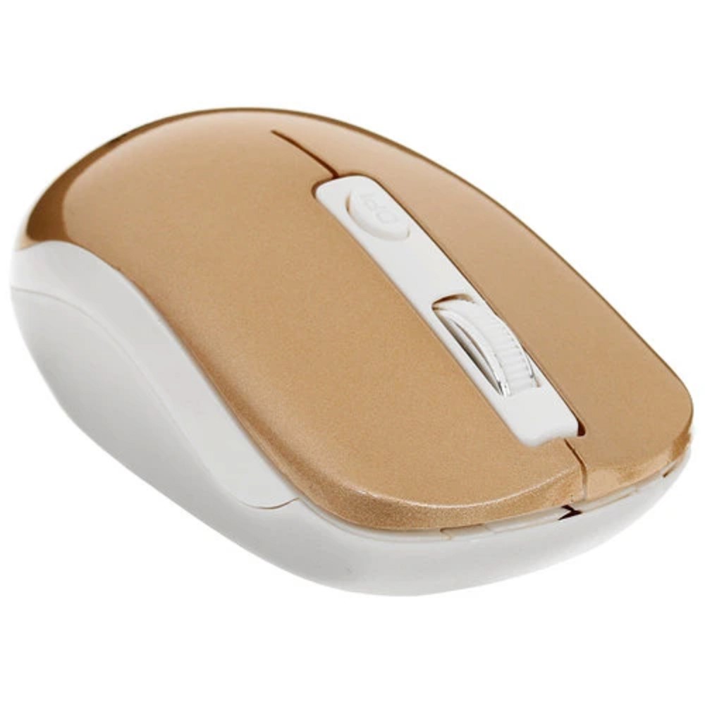 Gembird MUSW-400-G Gold USB { Мышь беспров., 3кн.+колесо-кнопка, 2.4ГГц, 1600 dpi, бесшумный клик}