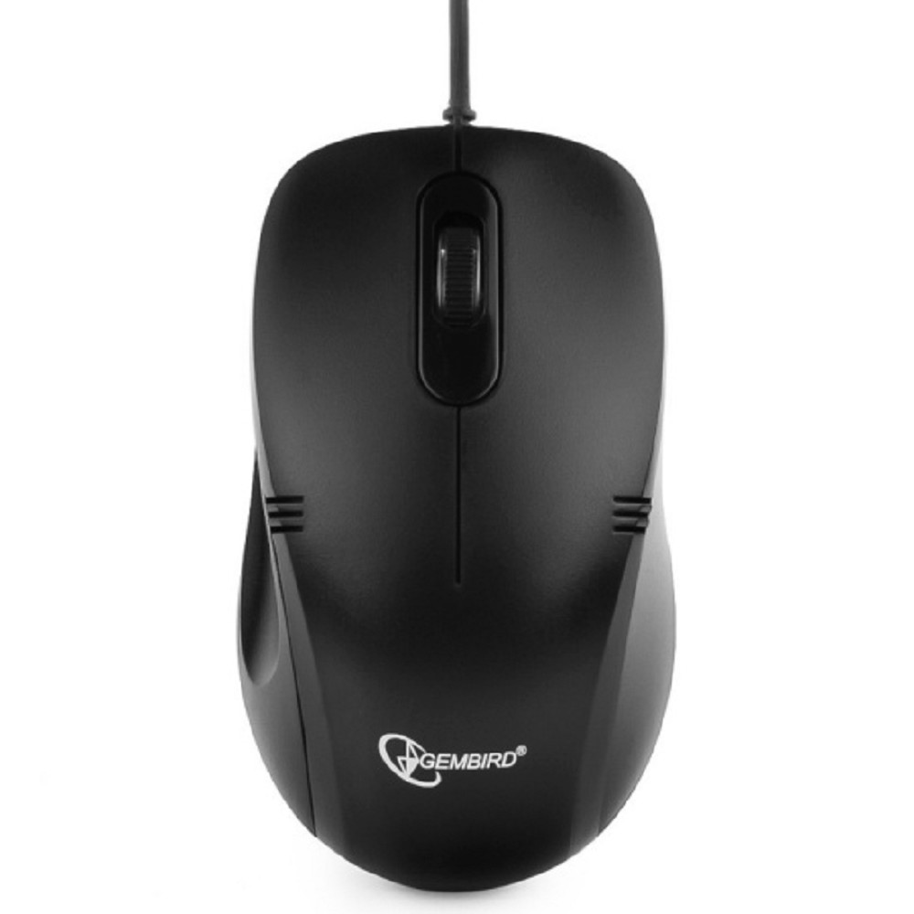 Gembird MOP-100 Black {Мышь, USB, черный, 3 кнопки, 1000 DPI, кабель 1.5м}