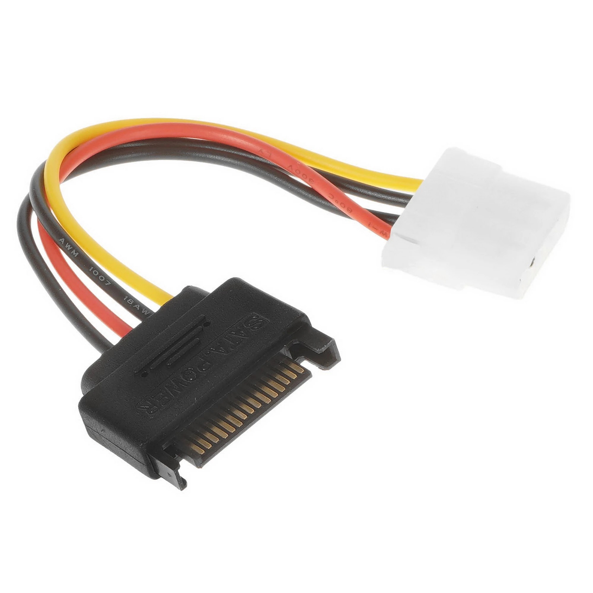 Кабель питания SATA Cablexpert 15см, sata 15pin/molex 4pin, пакет (CC-SATA-PS-M) Gembird