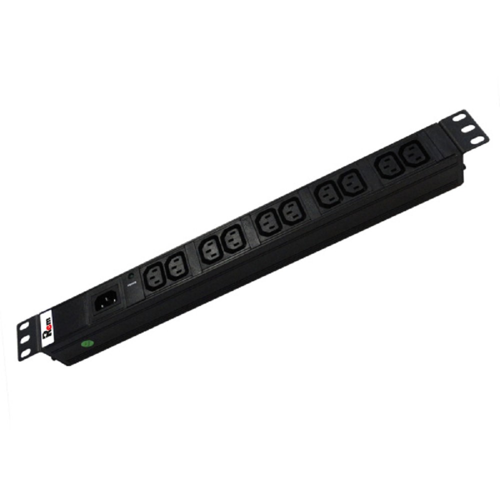 REM Блок розеток Rem-10 без шнура с инд., 10 IEC 60320 C13, вход IEC 60320 C14, 10A, алюм., 19" (R-10-10C13-I-440-Z) ЦМО