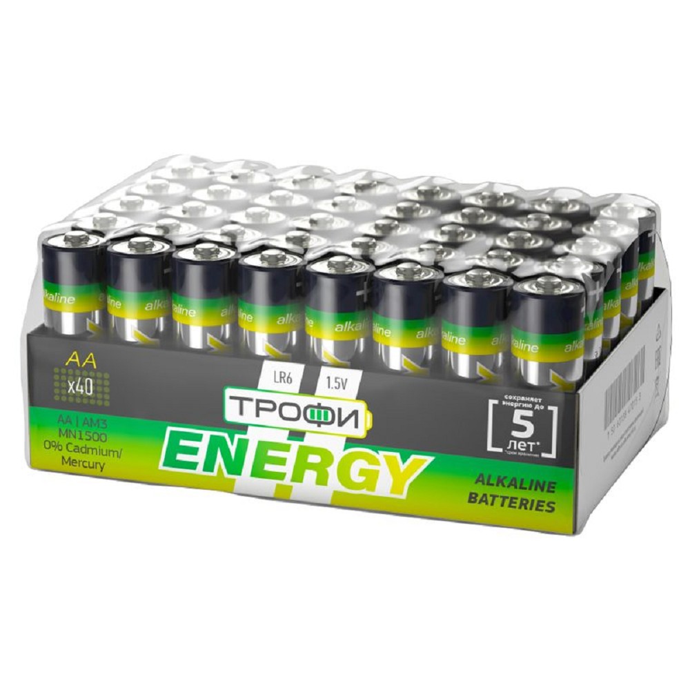 Трофи LR6-40 Bulk Energy Alkaline (40/720/17280) (40 шт. в уп-ке) арт. B0027815