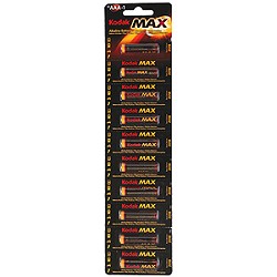 Kodak LR03-10Bl Max Super Alkaline [K3A-10] (100/1000/36000) (10 шт. в уп-ке) арт. B0005125