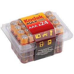 Kodak LR03-24 Plastic Box Max Super Alkaline [24 3A Pvc] (24/480/33600) (24 шт. в уп-ке) арт. B0014326