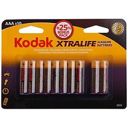 Kodak LR03-8+2Bl Xtralife Alkaline [K3A-8+2] (120/480/38400) (10 шт. в уп-ке) арт. B0014331