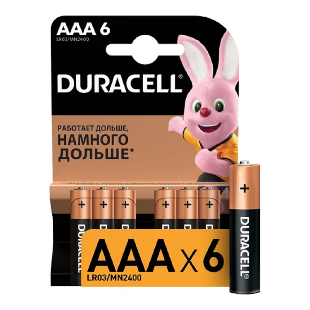 DURACELL LR03-6BL BASIC (6/60/33840) (6 шт. в уп-ке) арт. B0014858