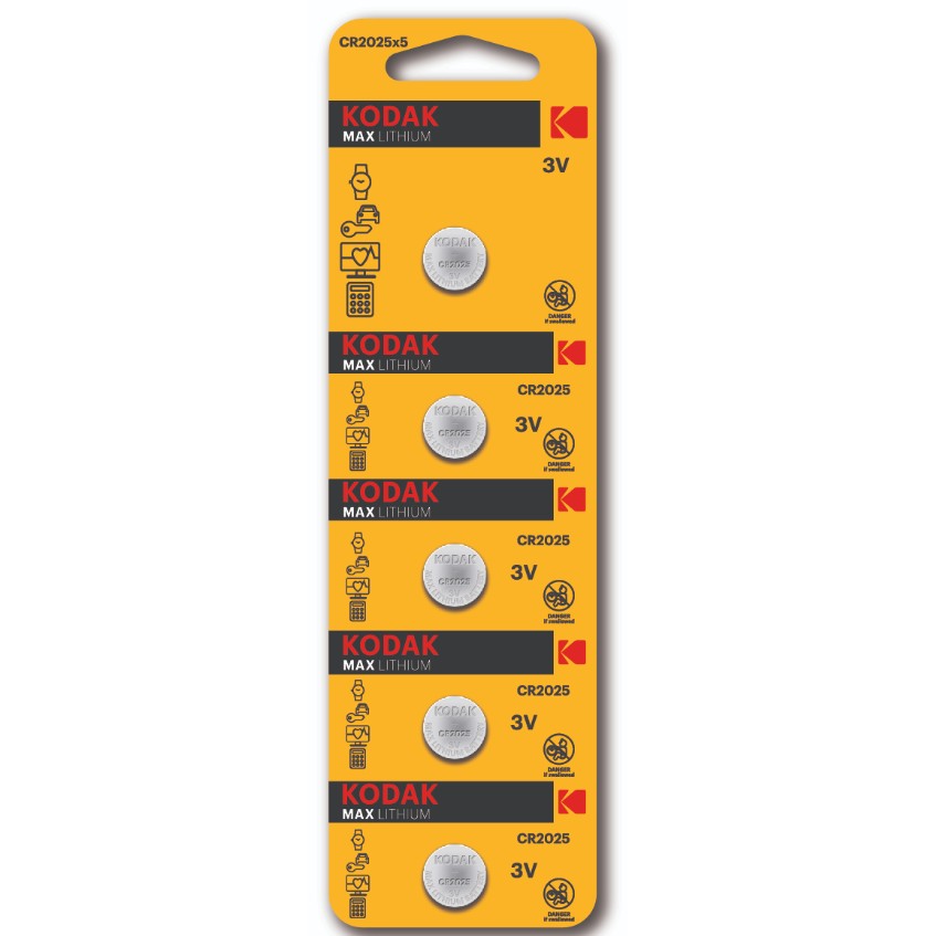 Kodak CR2025-5Bl Max Lithium (60/360/69120) (5 шт. в уп-ке) арт. B0018716