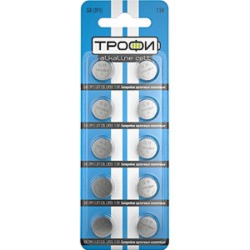Трофи G8 (391) LR1120, LR55 Energy Power Button Cell (200/1600/153600) (10 шт. в уп-ке) арт. C0036509