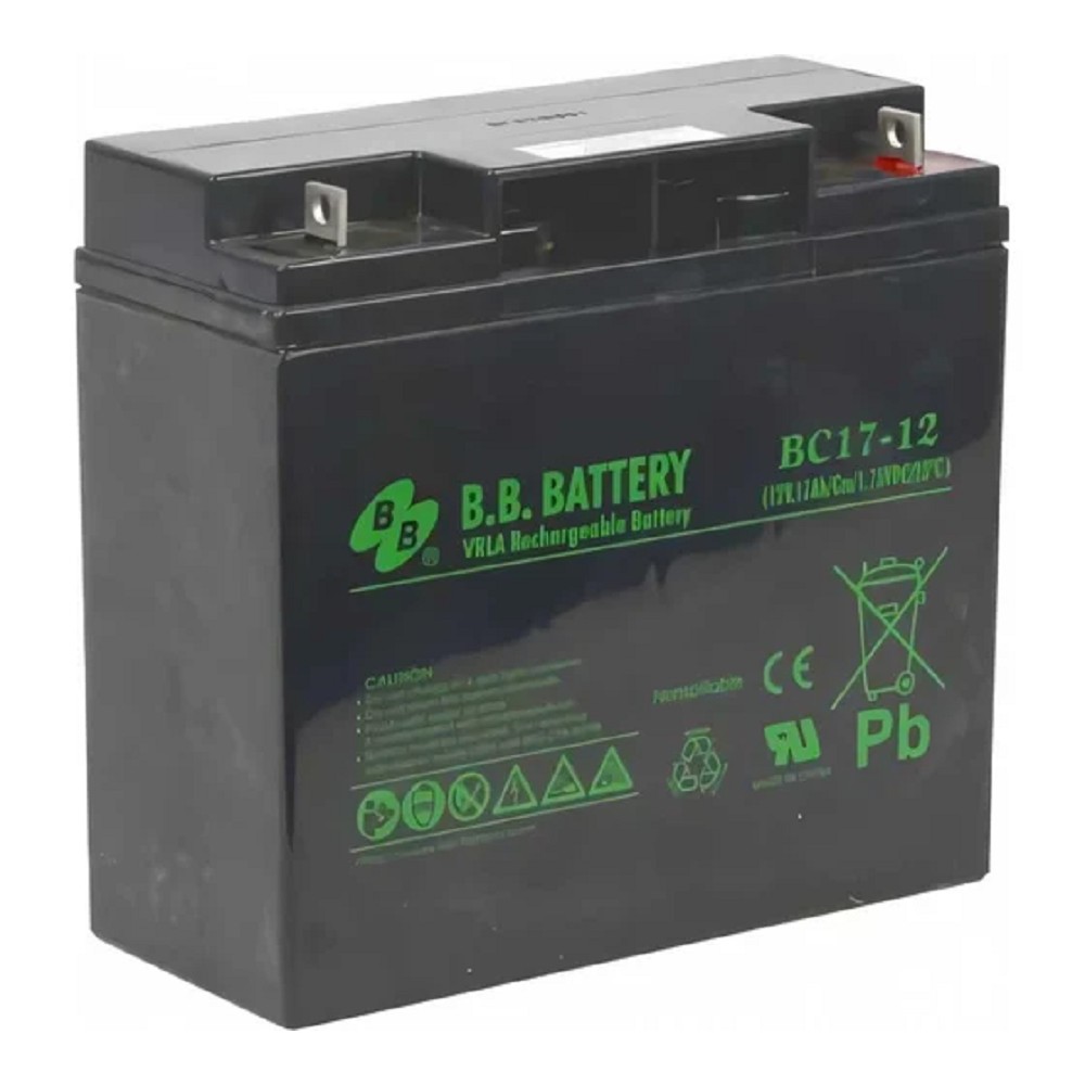 АКБ B.B. Battery BC 17-12 (12В 17Ач ДхШхВ 181х76х166 мм, масса 5,62 кг) клеммы B1 арт. BC 17-12 BB