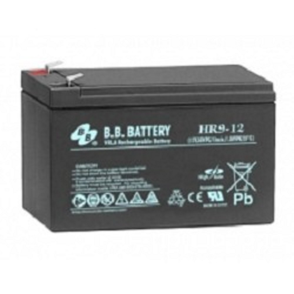 АКБ B.B. Battery HR 9-12 (12В 9Ач) 216Вт/блок, ДхШхВ 151x65x94 мм, масса 2.75 кг, клеммы F2 арт. HR 9-12 BB