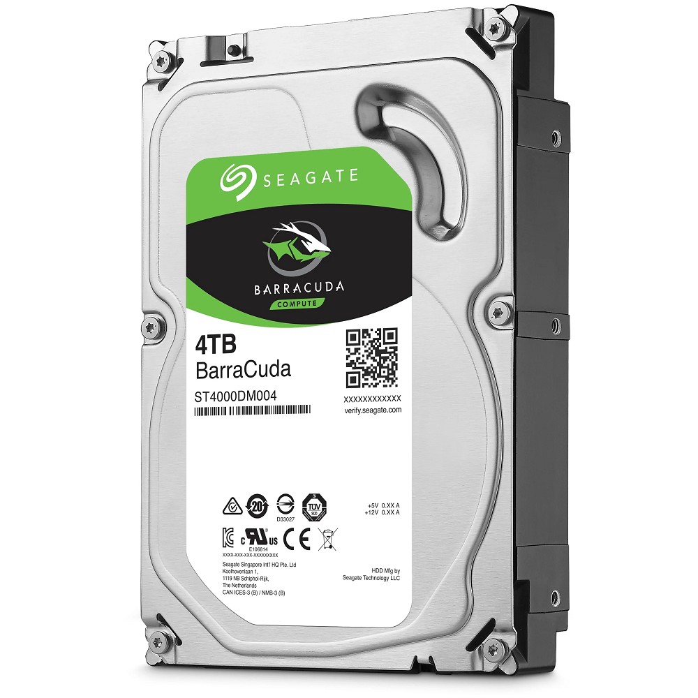 Seagate Barracuda HDD 3.5" SATA 4Tb, 5400 rpm, 256Mb buffer, 512e/4kn, SMR, ST4000DM004, 1 year, (analog ST4000DM005)