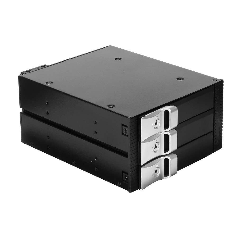Exegate EX264639RUS Корзина для HDD Exegate HS335-01 (универсальная, на 3*3,5" SATA/SAS HDD, занимает 2*5,25" отсека)