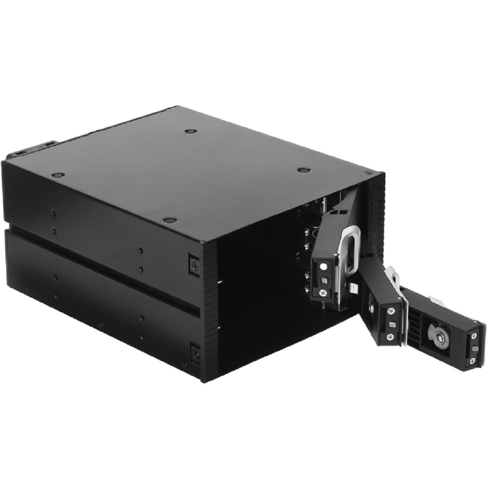 Exegate EX264639RUS Корзина для HDD Exegate HS335-01 (универсальная, на 3*3,5" SATA/SAS HDD, занимает 2*5,25" отсека)