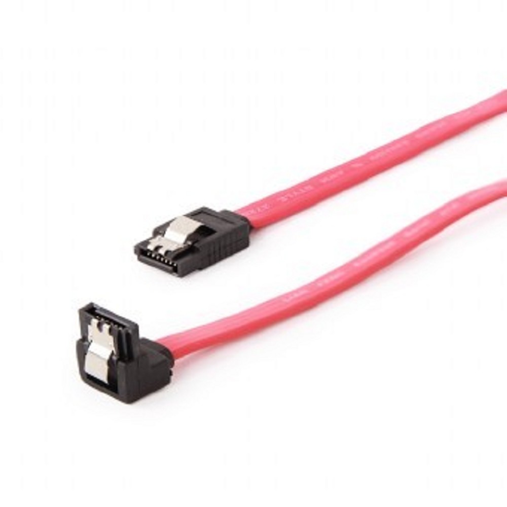 Cablexpert Кабель интерфейсный SATA, 80см, угловой разъем, 7pin/7pin, защелка (CC-SATAM-DATA90-0.8M) Gembird