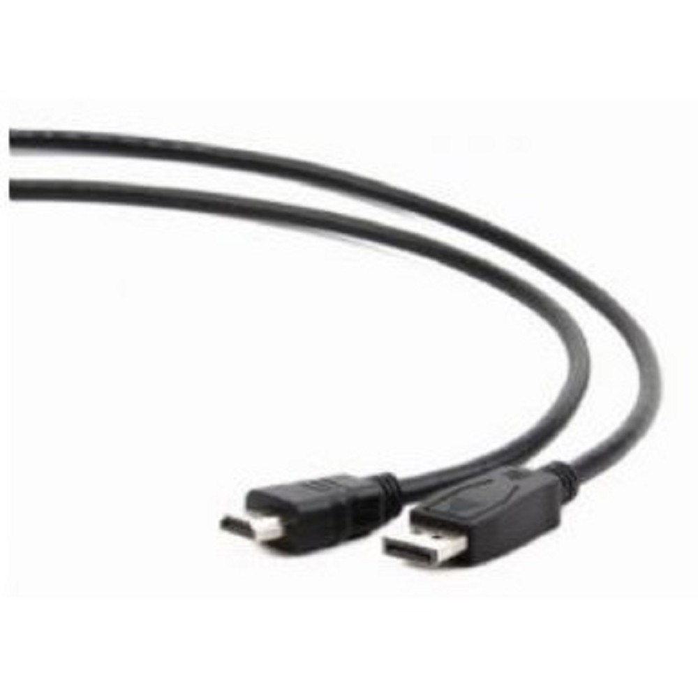 Cablexpert Кабель DisplayPort->HDMI, 7.5м, 20M/19M, черный, экран, пакет (CC-DP-HDMI-7.5M) Gembird