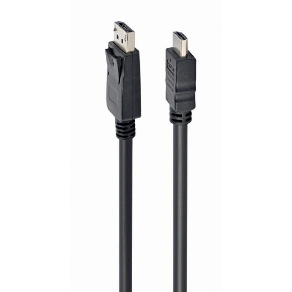 Cablexpert Кабель DisplayPort->HDMI, 10м, 20M/19M, черный, экран, пакет (CC-DP-HDMI-10M)