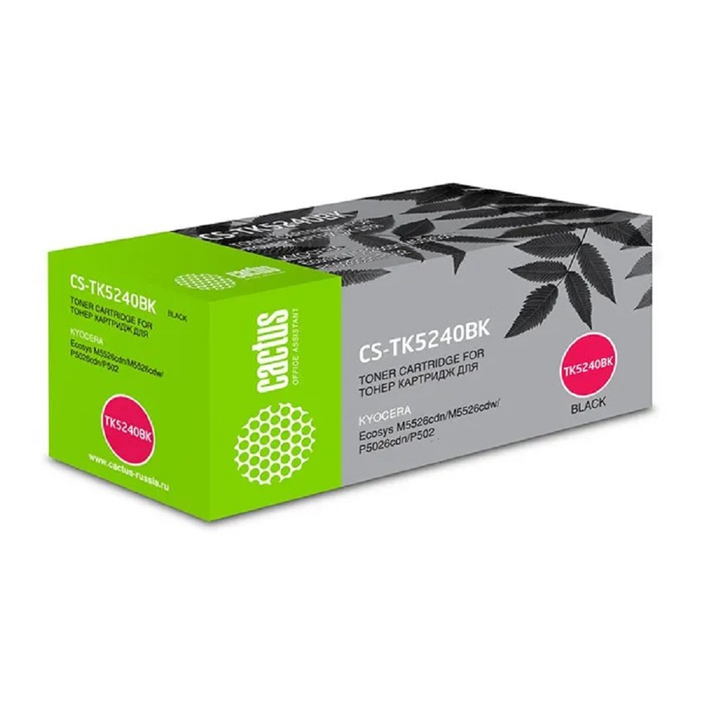 Cactus CS-TK5240BK TK-5240BK черный (4000стр.) для Kyocera Ecosys M5526cdn/M5526cdw/P5026cdn/P5026cdw