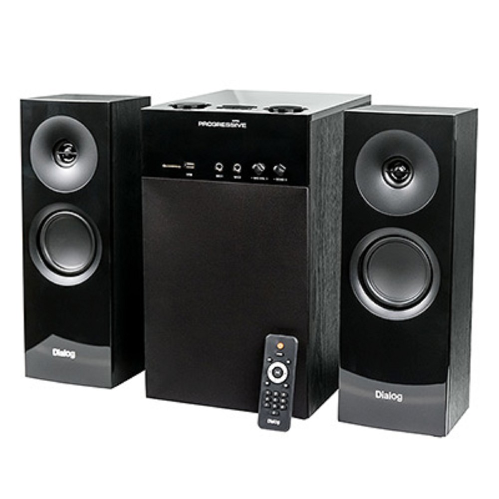 Dialog Progressive AP-250 BLACK {колонки 2.1, 50W+2*15W RMS, Караоке, Bluetooth, FM+USB+SD, Опт.вх}