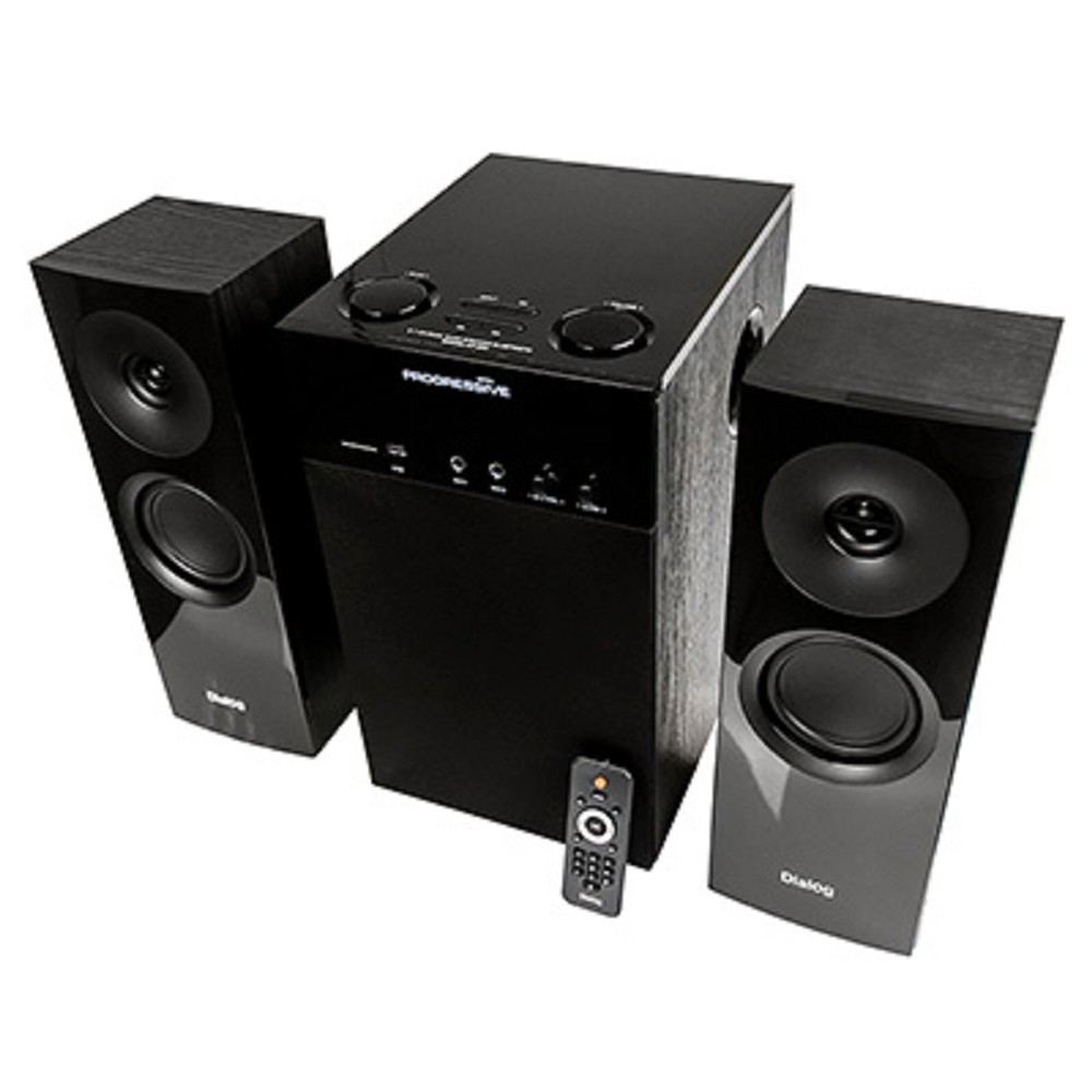 Dialog Progressive AP-250 BLACK {колонки 2.1, 50W+2*15W RMS, Караоке, Bluetooth, FM+USB+SD, Опт.вх}