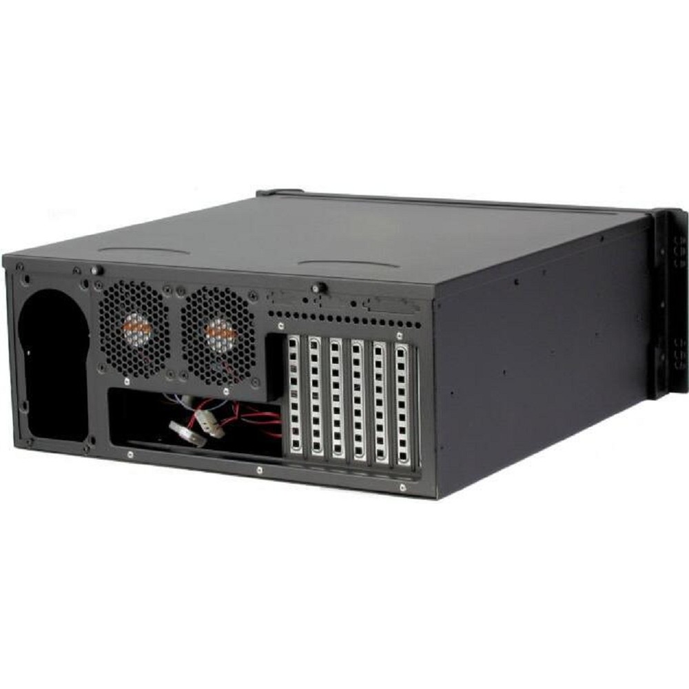 Procase B441-B-0 черный {4U глубина 450мм, внешн 2x5.25, 1x3.5, внутр 7xHDD, MB 12"x9,6", без Б/П PS2}