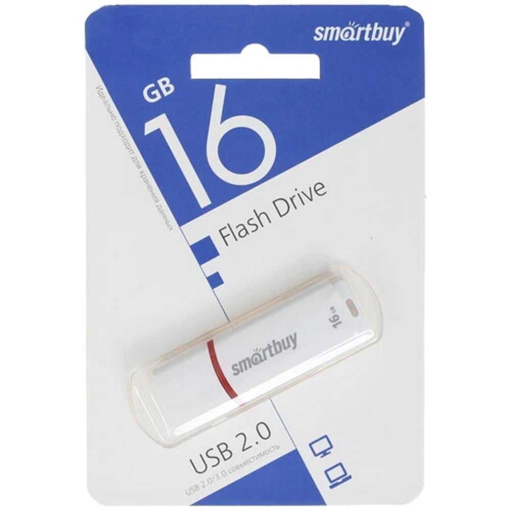 Smartbuy USB Drive 16Gb Crown White SB16GBCRW-W Smart buy