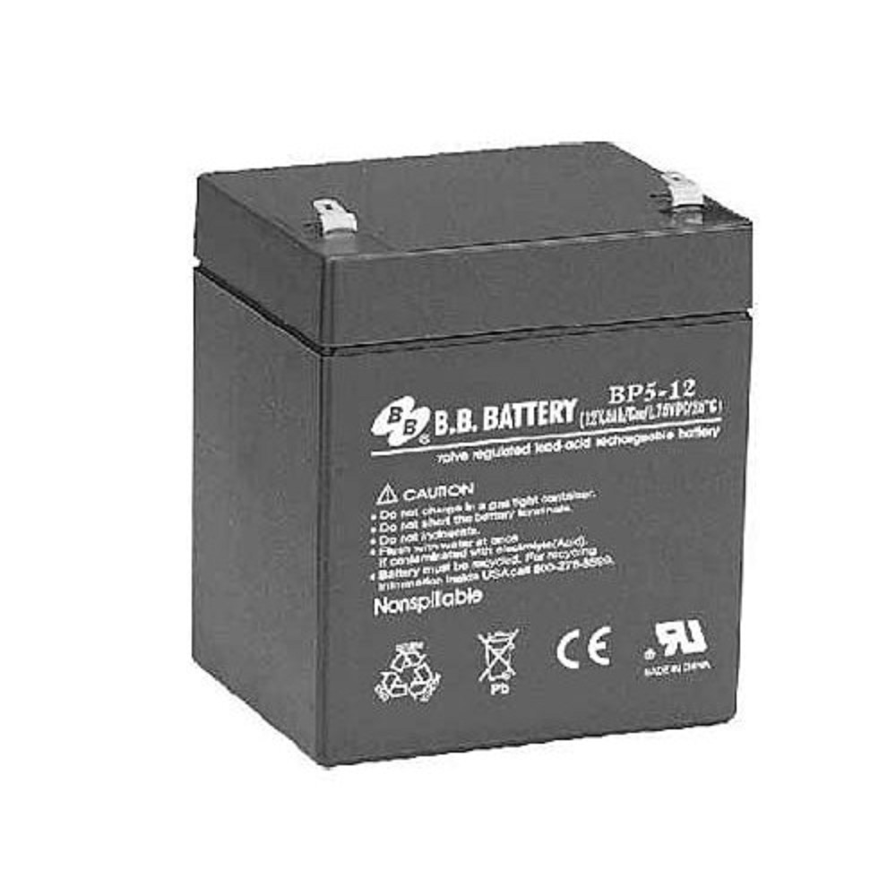 АКБ B.B. Battery BP 5-12 (12V 5Ah) ДхШхВ 90х70х106 мм, масса 1.8 кг, клеммы F2 арт. BP 5-12 BB