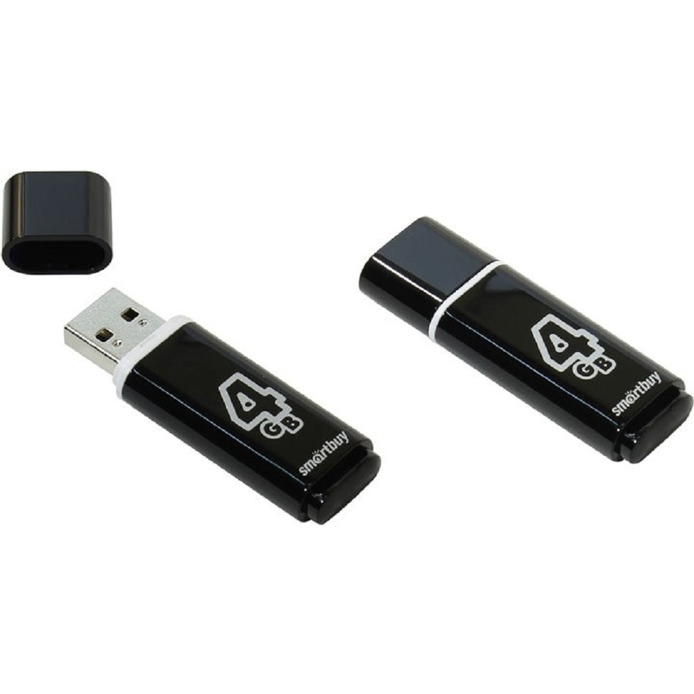 Smartbuy USB Drive 4Gb Glossy series Black SB4GBGS-K Smart buy