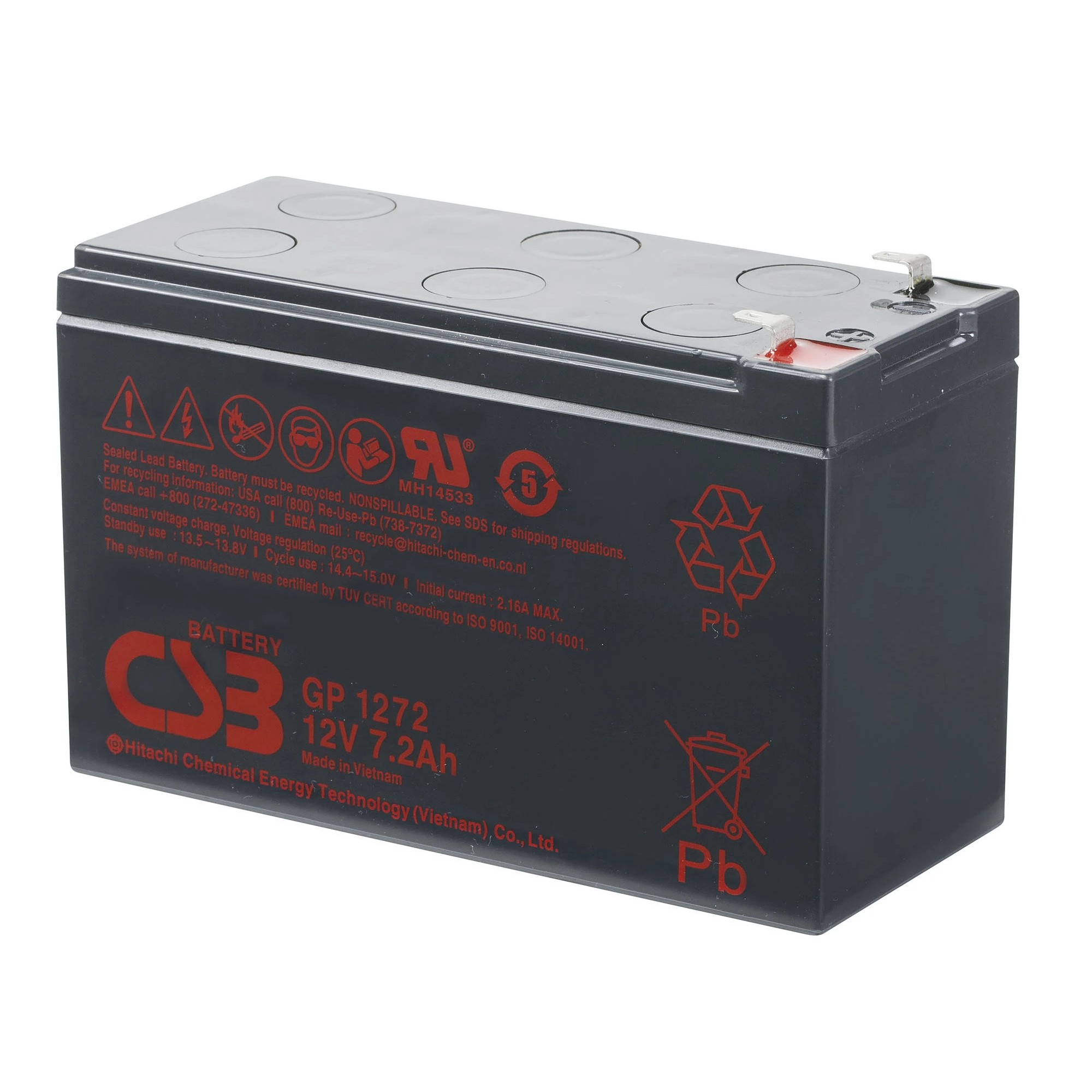 CSB Батарея GP1272 (12V 7Ah F1) арт. GP1272 F1