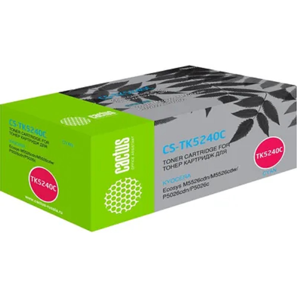 Cactus CS-TK5240C TK-5240C голубой (3000стр.) для Kyocera Ecosys M5526cdn/M5526cdw/P5026cdn/P5026cdw