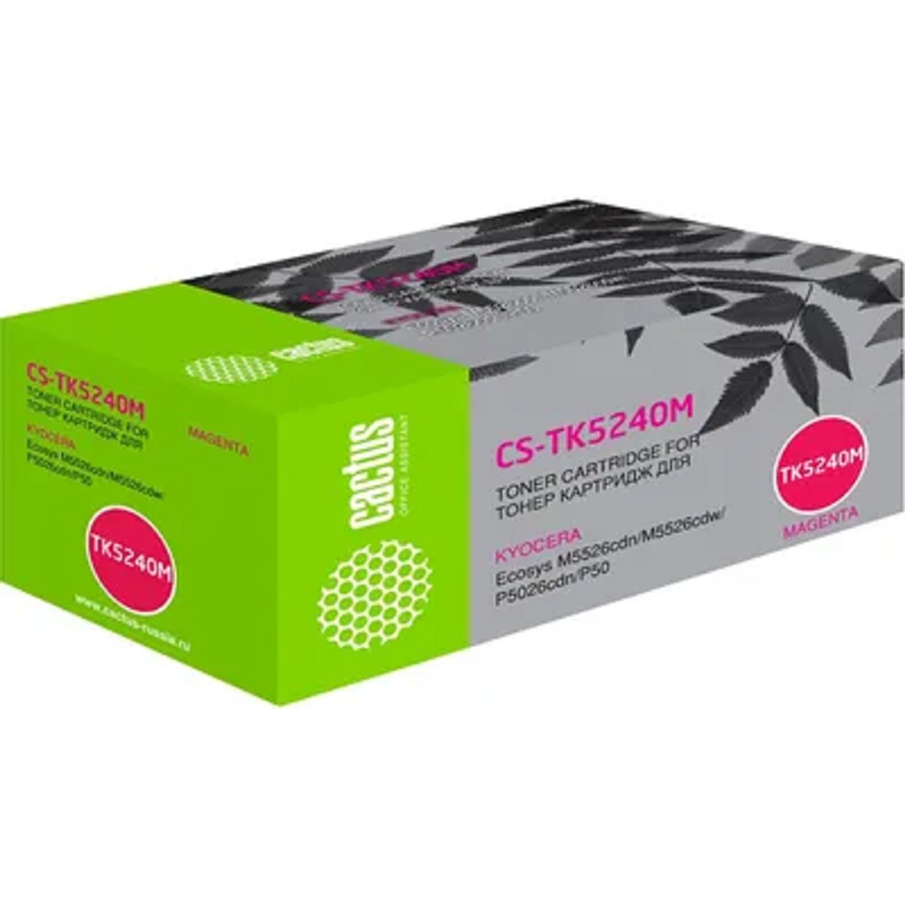 Cactus CS-TK5240M TK-5240M пурпурный (3000стр.) для Kyocera Ecosys M5526cdn/M5526cdw/P5026cdn/P5026cdw