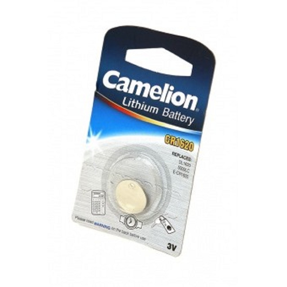 Camelion CR1620 BL-1 (CR1620-BP1, батарейка литиевая,3V) (1 шт. в уп-ке) арт. 3610