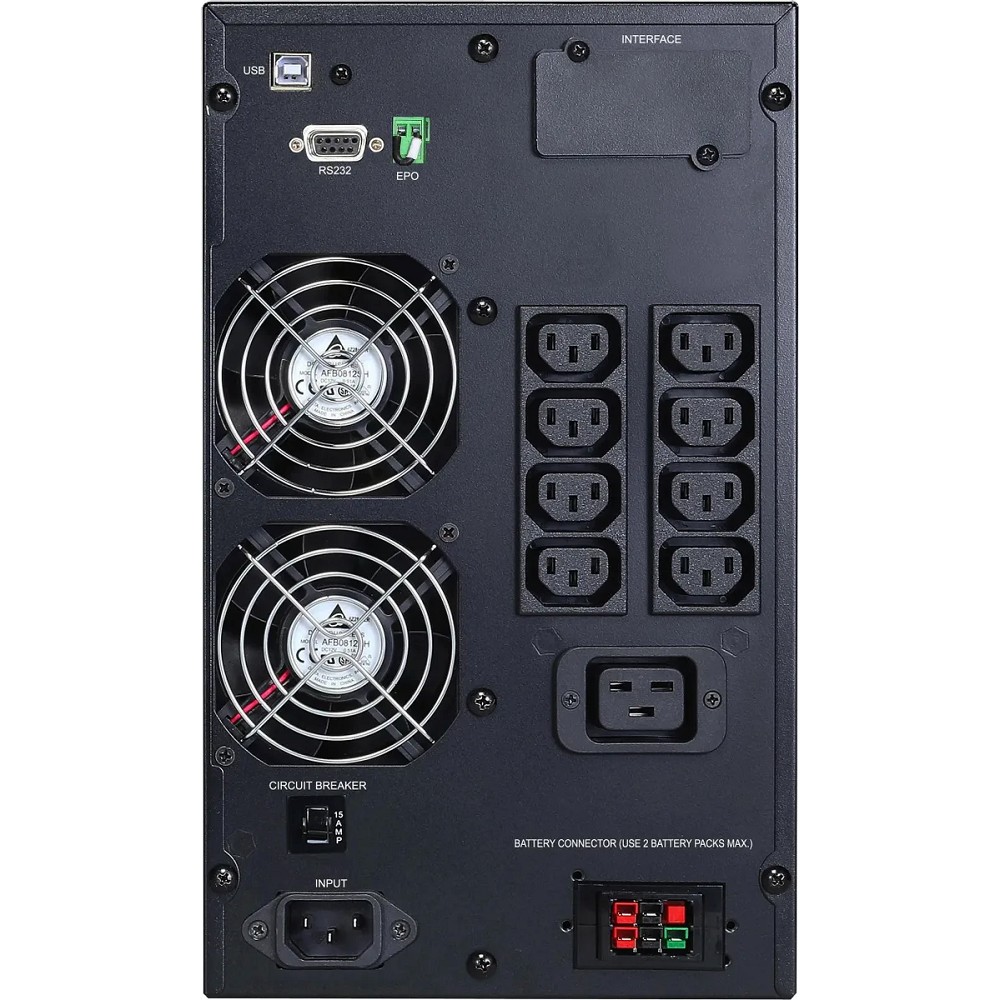 Powercom MACAN, On-Line, 2000VA/2000W, Tower, 8*IEC320-C13+С19, Serial+USB, SNMP Slot (1034862) арт. MAC-2000