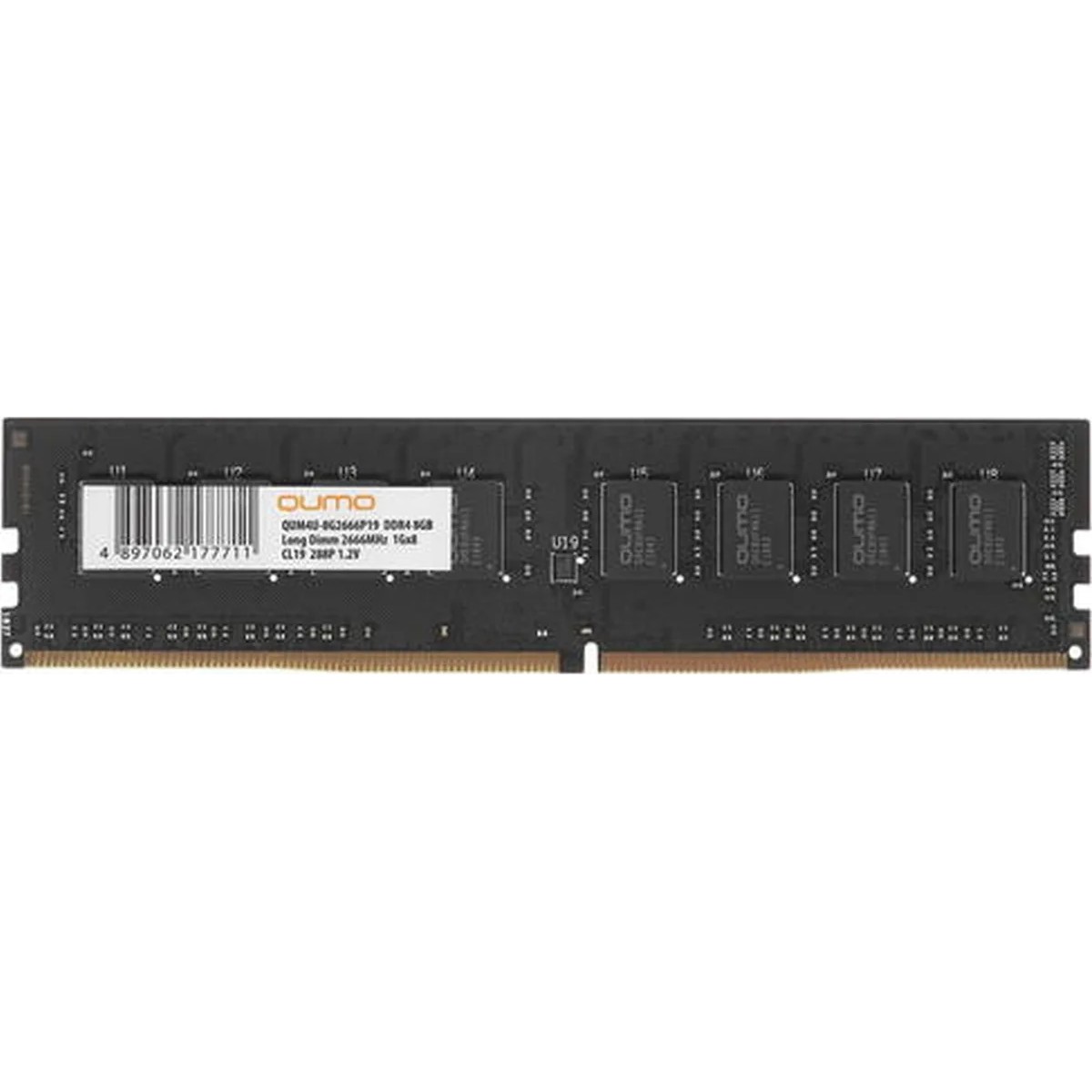 QUMO DDR4 DIMM 8GB QUM4U-8G2666P19 PC4-21300, 2666MHz OEM/RTL