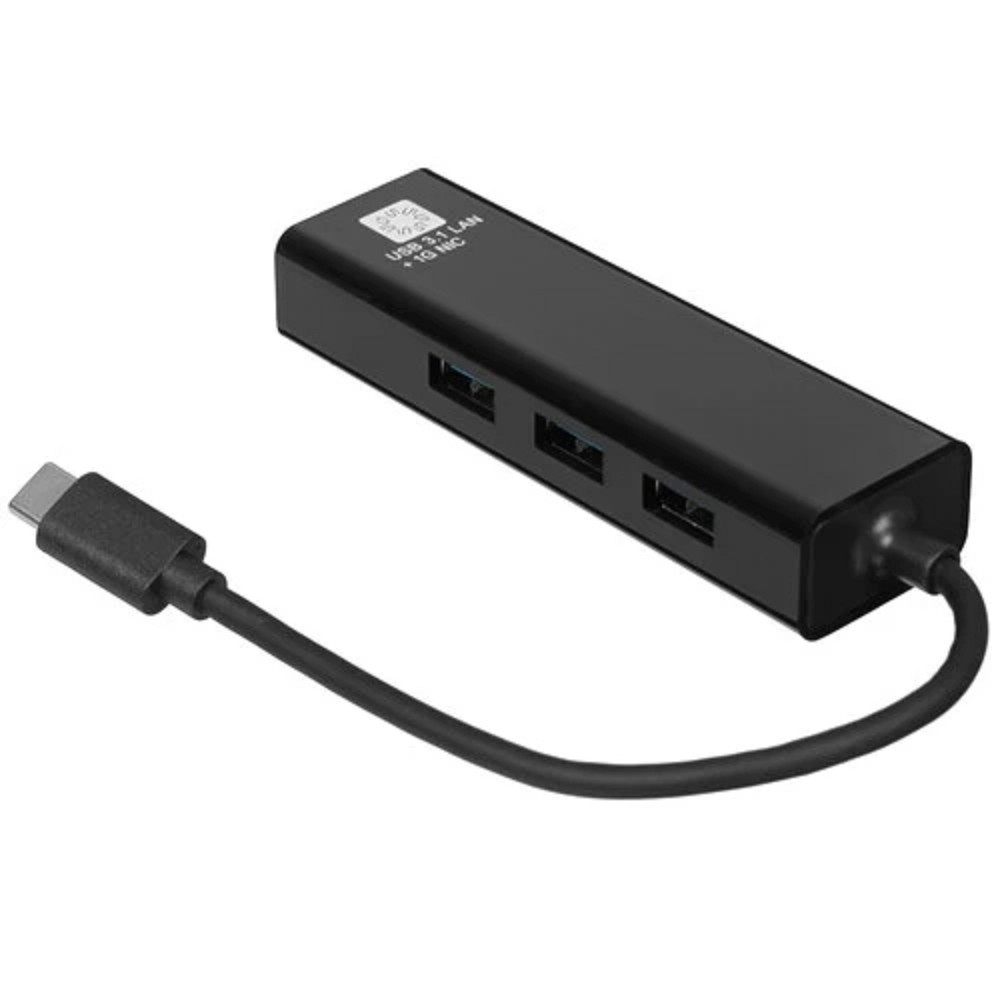 5bites Кабель-адаптер UA3C-45-10BK USB3.1 сетевая карта / 3*USB3.0 / RJ45 1G / BLACK
