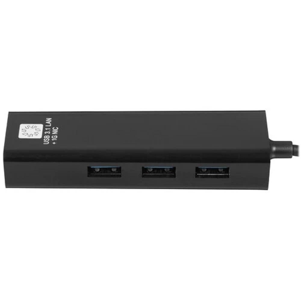 5bites Кабель-адаптер UA3C-45-10BK USB3.1 сетевая карта / 3*USB3.0 / RJ45 1G / BLACK