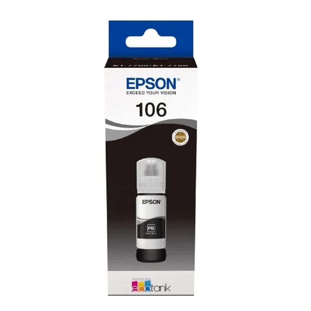 EPSON C13T00R140 Контейнер 106 с черными фото чернилами для L7160/7180, 70 мл