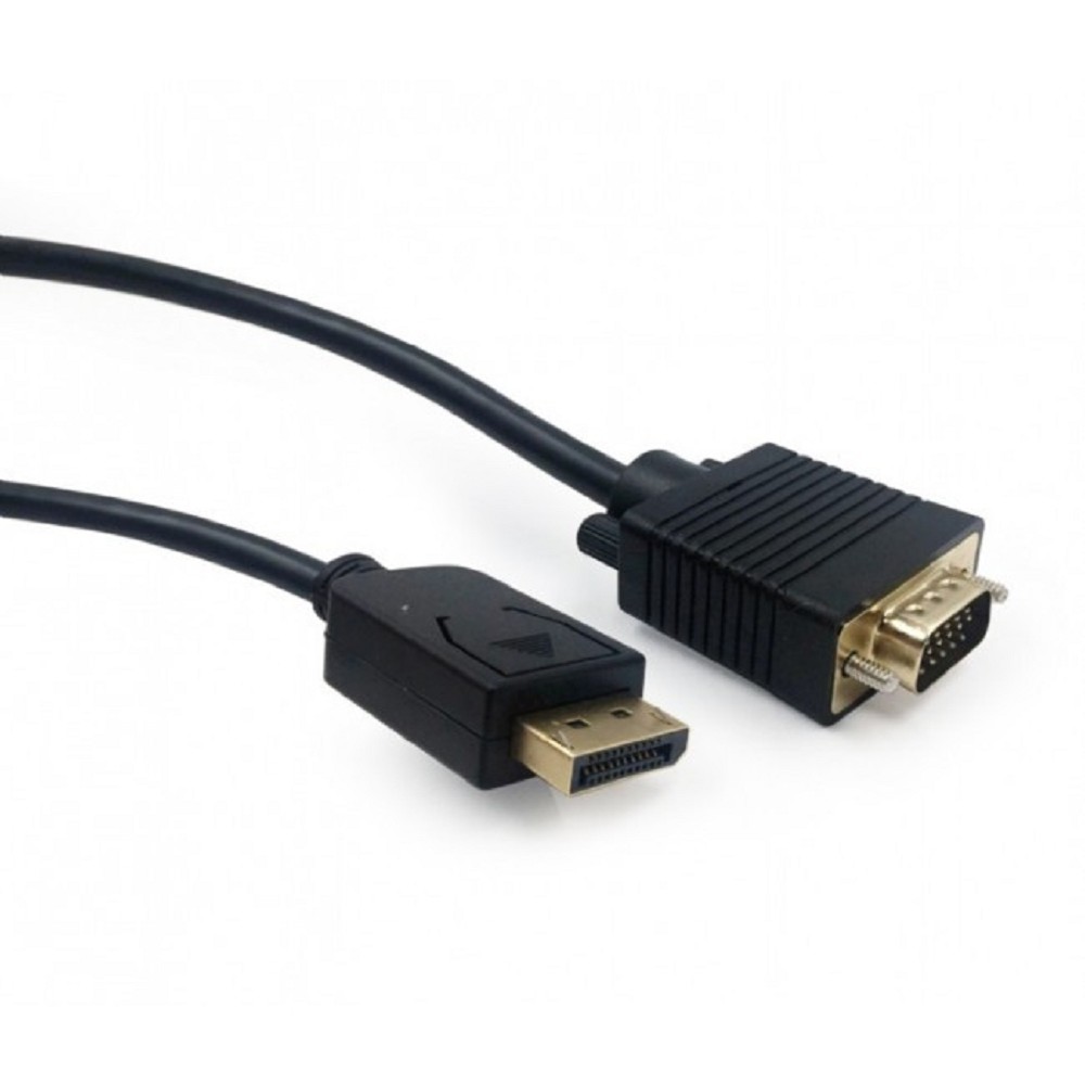 Cablexpert Кабель DisplayPort->VGA, 1,8м, 20M/15M, черный, экран, пакет (CCP-DPM-VGAM-6) Gembird