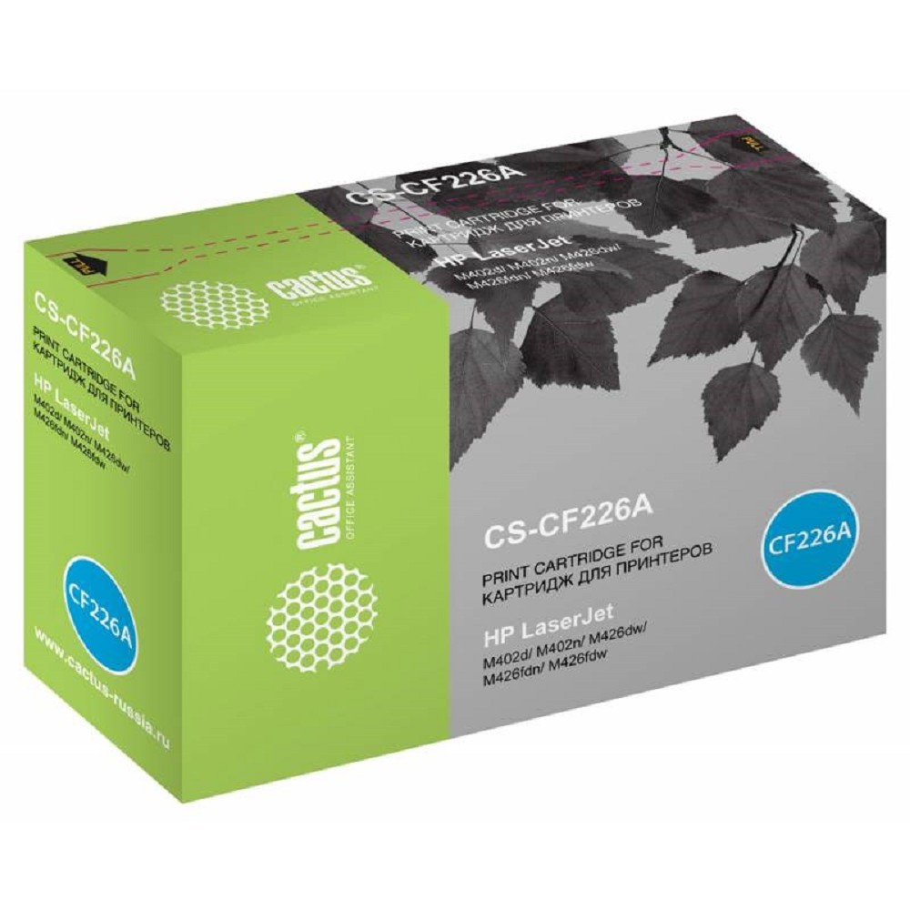 Cactus CS-CF226A CF226A черный (3100стр.) для HP LJ M402d/M402n/M426dw/M426fdn/M426fdw
