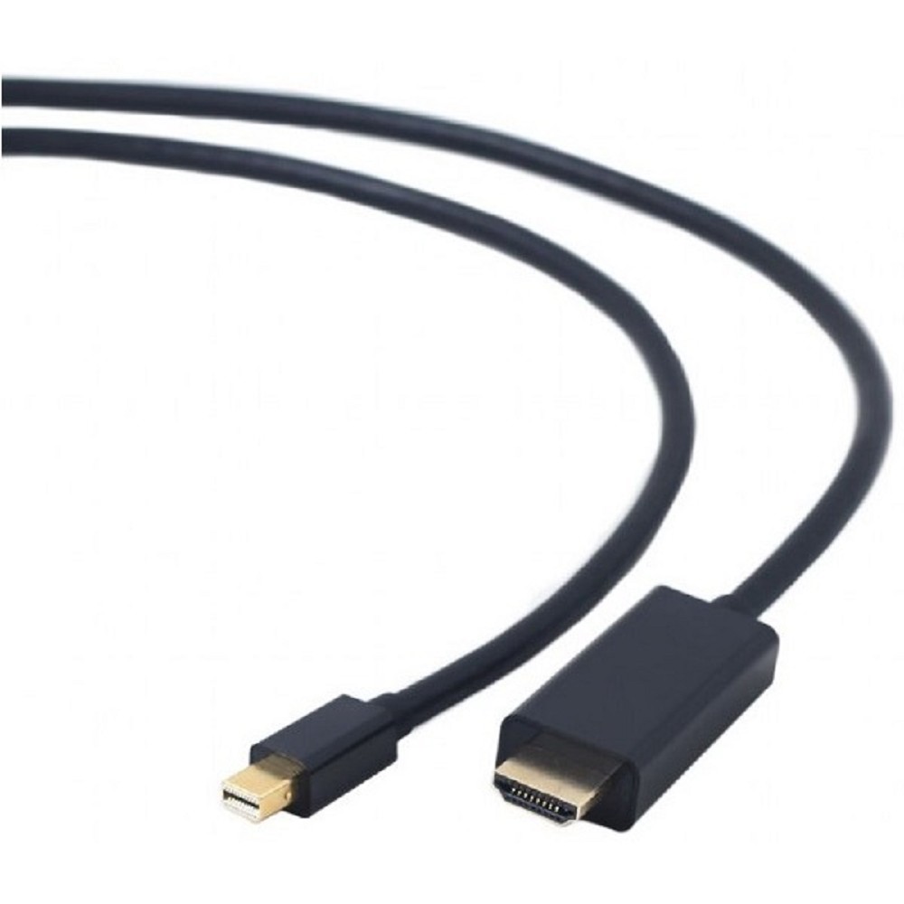 Cablexpert Кабель mDP-HDMI, 20M/19M, 1.8м, черный, позол.разъемы, пакет (CC-mDP-HDMI-6) Gembird