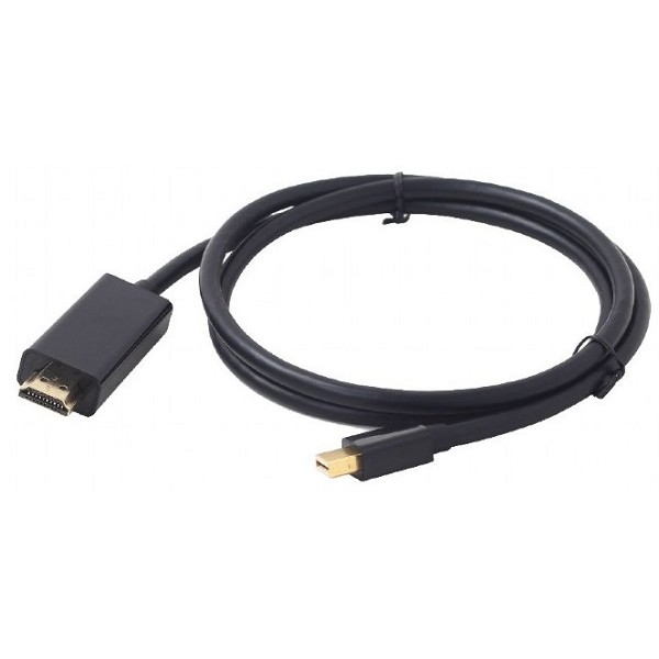 Cablexpert Кабель mDP-HDMI, 20M/19M, 1.8м, черный, позол.разъемы, пакет (CC-mDP-HDMI-6) Gembird